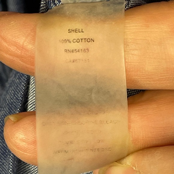 Ellen Tracy Dress Womens 12 Blue Denim Cotton Pockets Tie Waist Short Sleeve - Picture 7 of 10